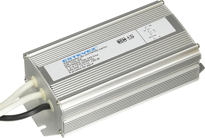 Estevez Fuente de Poder 12V 10A IP67, Modelo DR-10A-68-MX