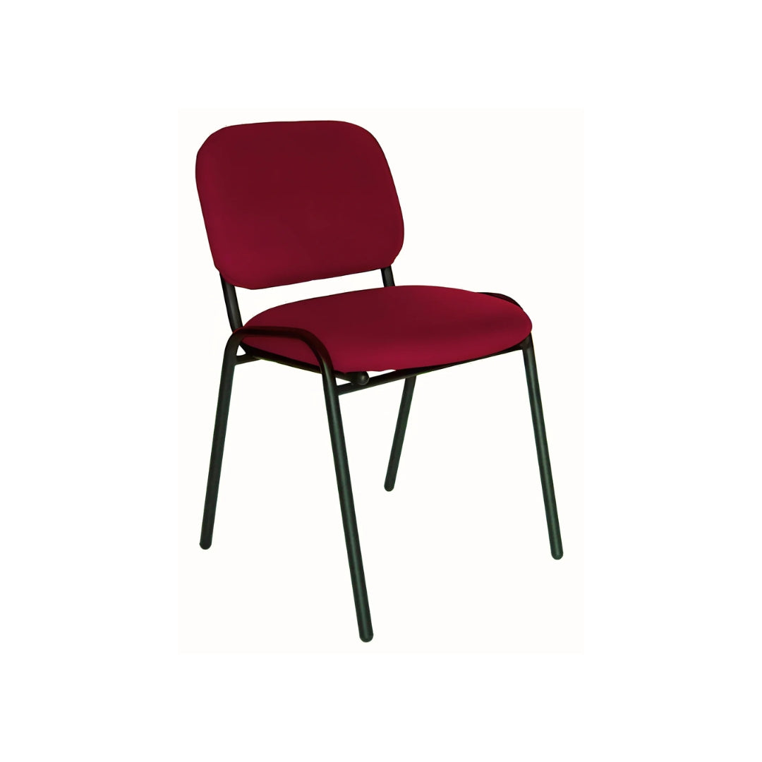 Offiho Set de 4 Sillas de Oficina para Visita Tapiz Personalizable con Estructura de Acero, Modelo ECOVISITA