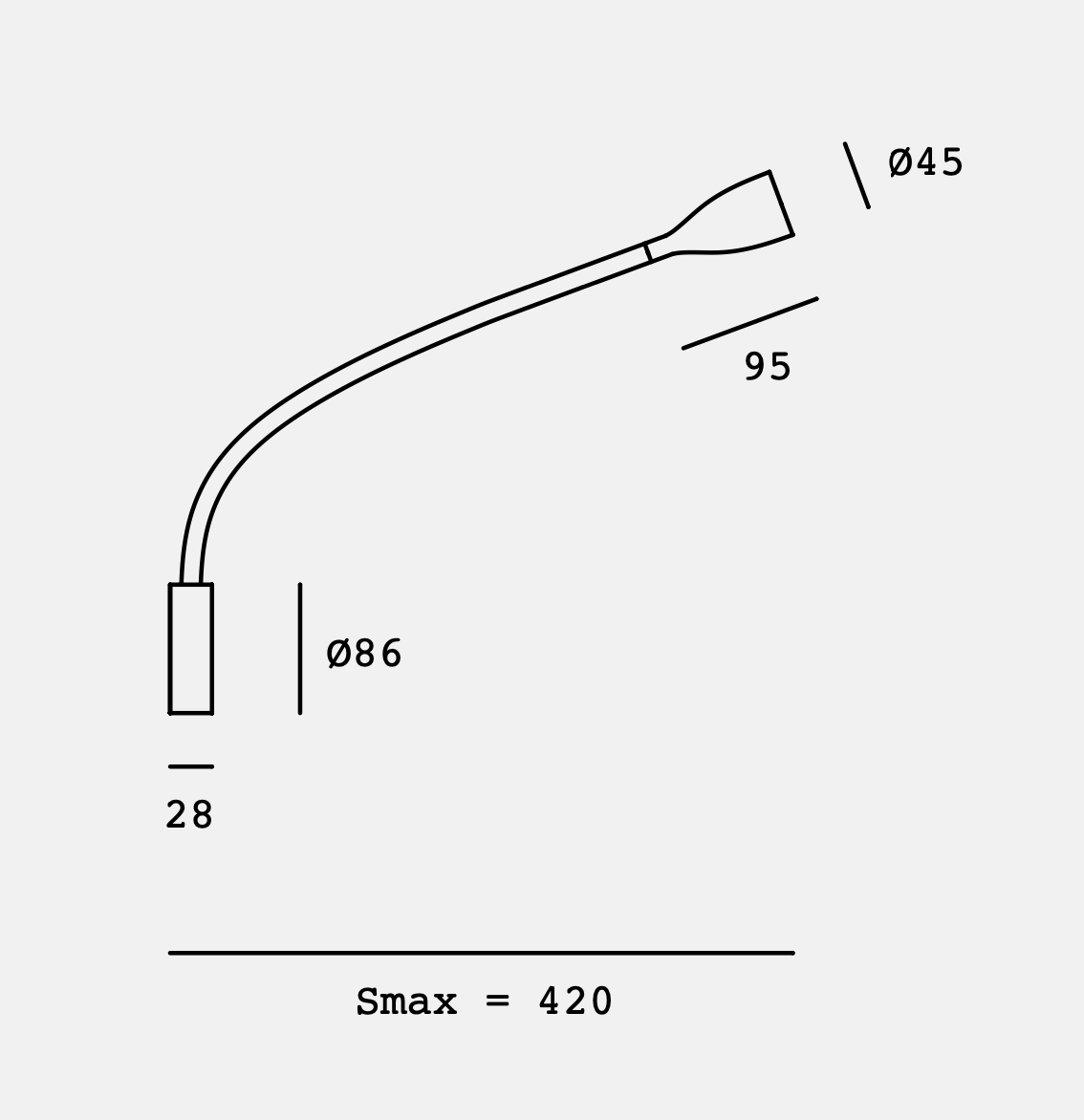 Luminario de Lectura Orientable Estevez EDE-0268-NEG - 3.8W, 3000K, Blanca/Negra- LuzDeco