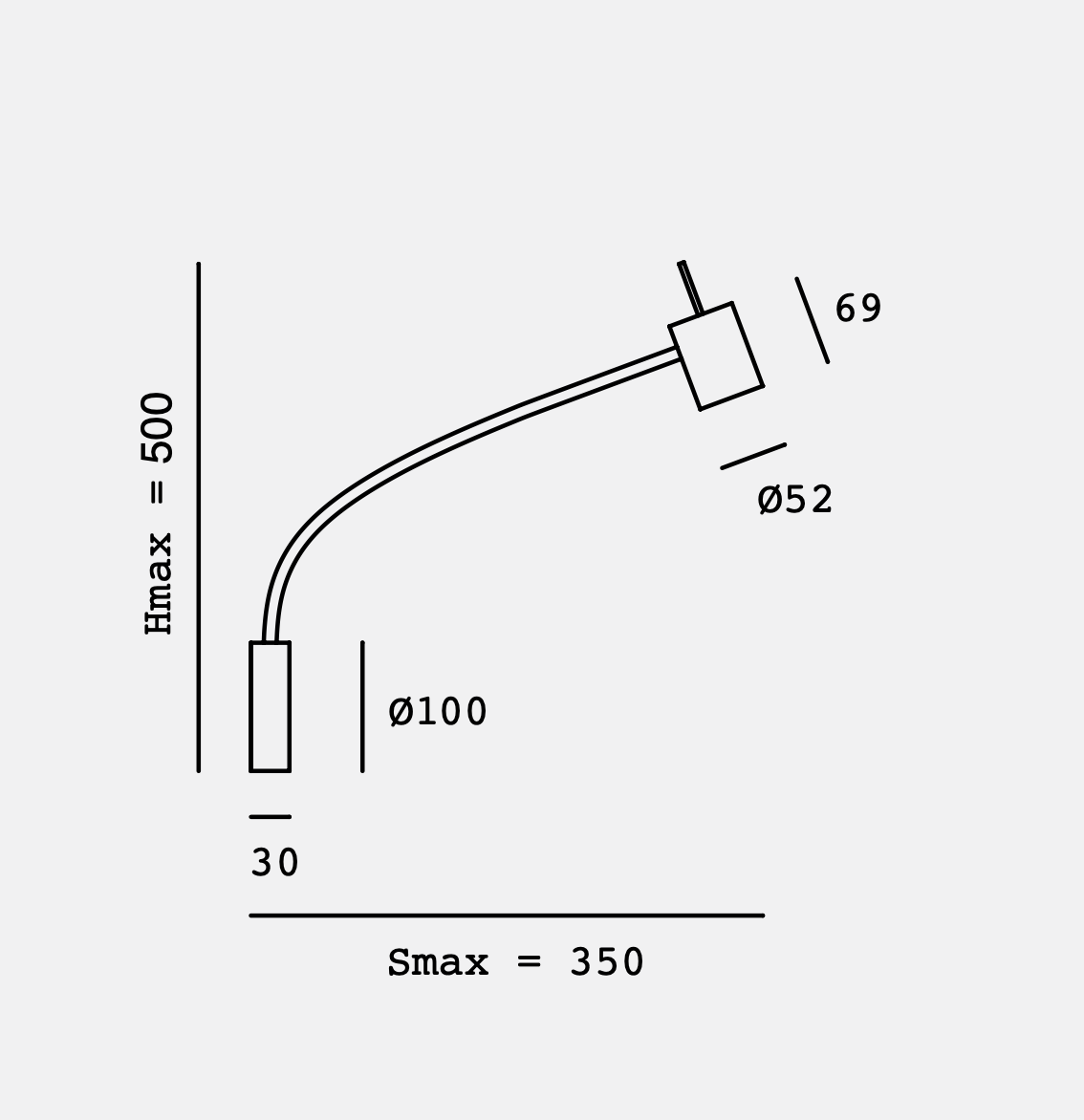 Luminario de Lectura Orientable Estevez EDE-0442-SAT - 7W, GU10/MR16, Níquel Satinado- LuzDeco