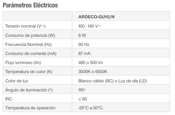 Ipsa Luminaria Decorativa para Muro LED GU10, Modelo ARDECO-GU10/N