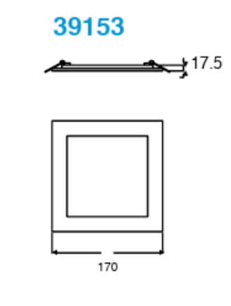 Estevez Luminaria LED Flat Square CCT Empotrable Blanco 12W, 18W, 24W y 36W con Selector de Color, Modelo 39153-0-CCT