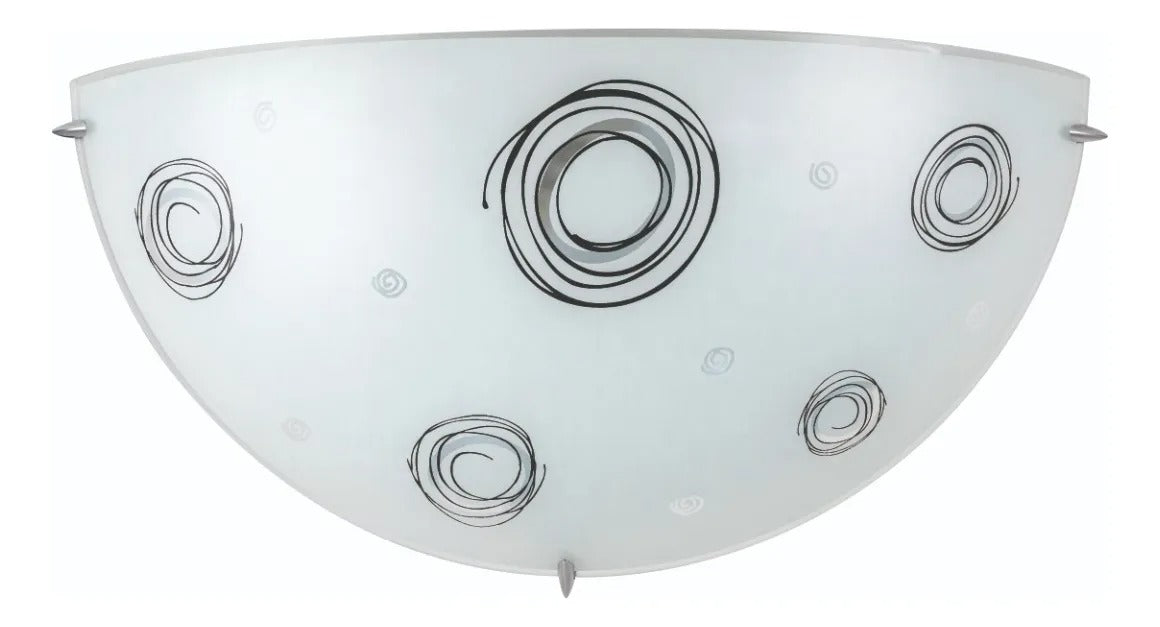 Estevez Luminario de sobreponer en muro Cromo / Cristal, Modelo 19424