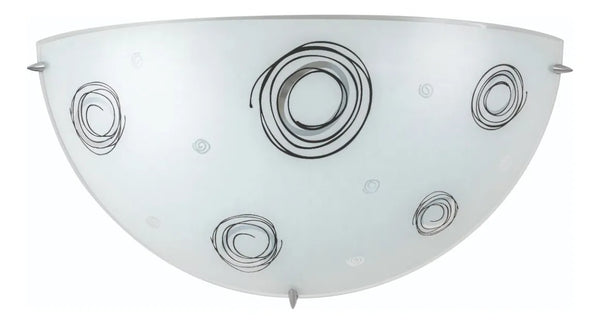 Estevez Luminario de sobreponer en muro Cromo / Cristal, Modelo 19424