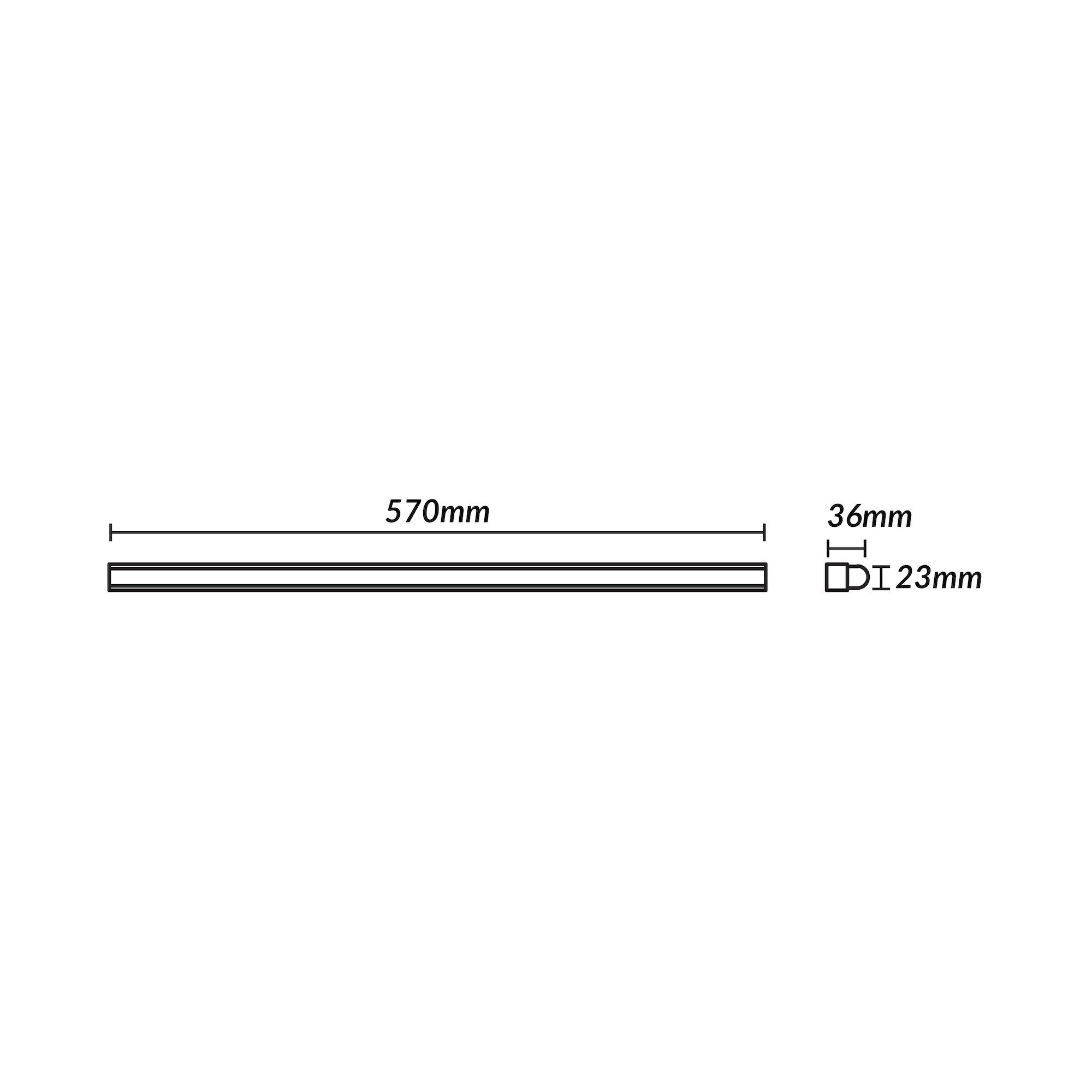 Estevez Luminaria LED Lineal Slim CCT Empotrable 10W 570mm con Selector de Color Modelo 5610-0-CCT