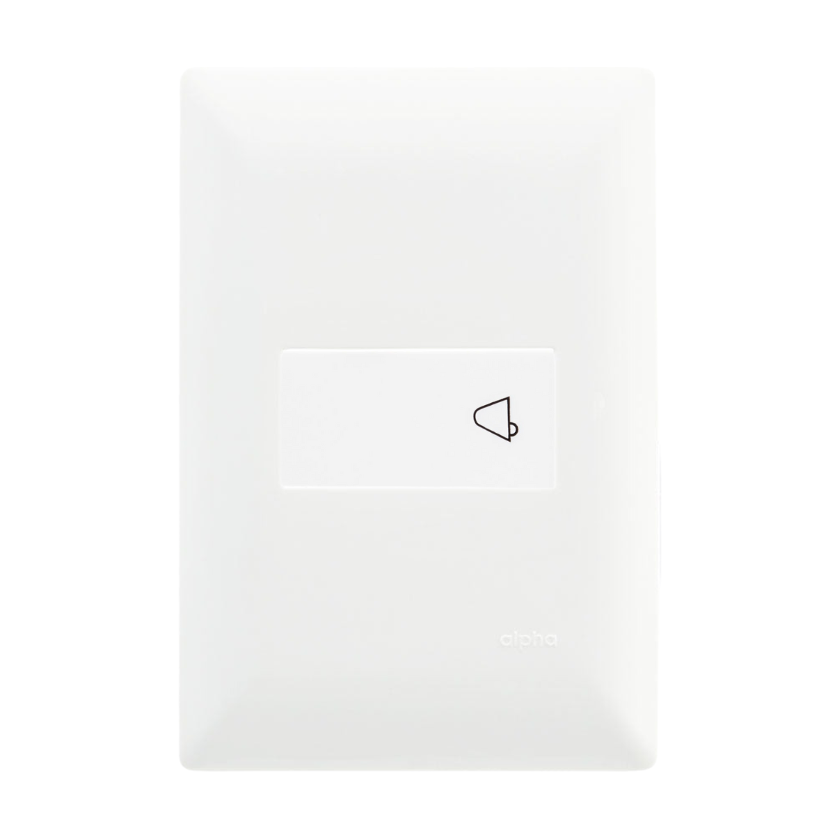 Estevez Placa Blanca 1 Ventana con Pulsador de Timbre "Campana" 10A - Modelo E913BN1*E90107, Lexan®, 127V/250V - Luzdeco