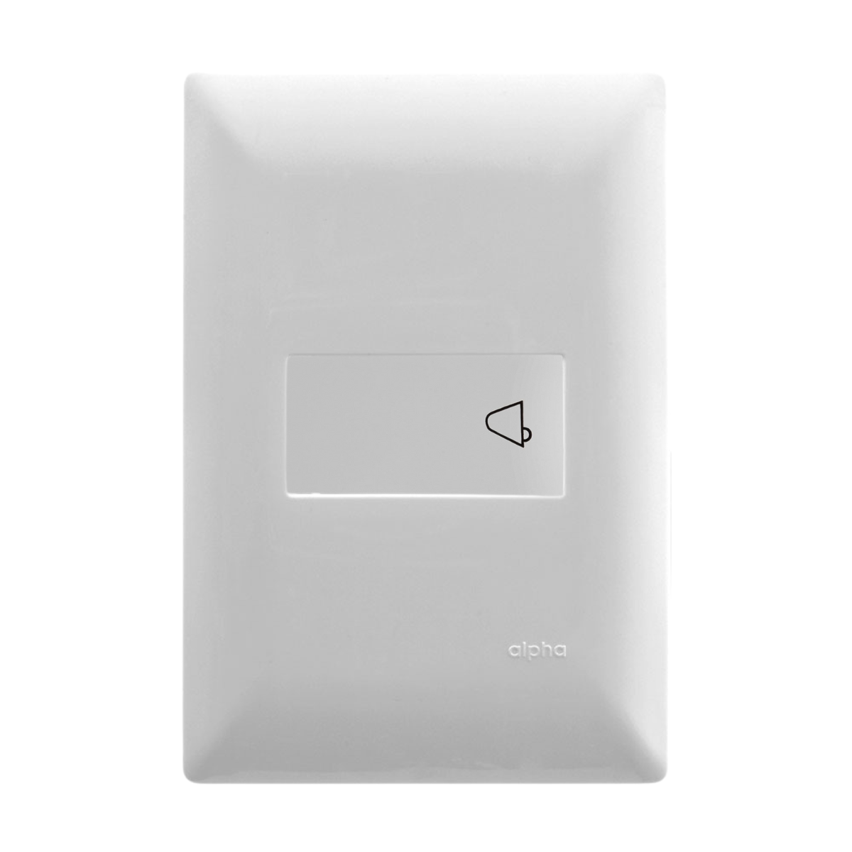 Estevez Placa Silver 1 Ventana con Pulsador de Timbre "Campana" 10A - Modelo E913SL1*E93107, Lexan®, 127V/250V - Luzdeco