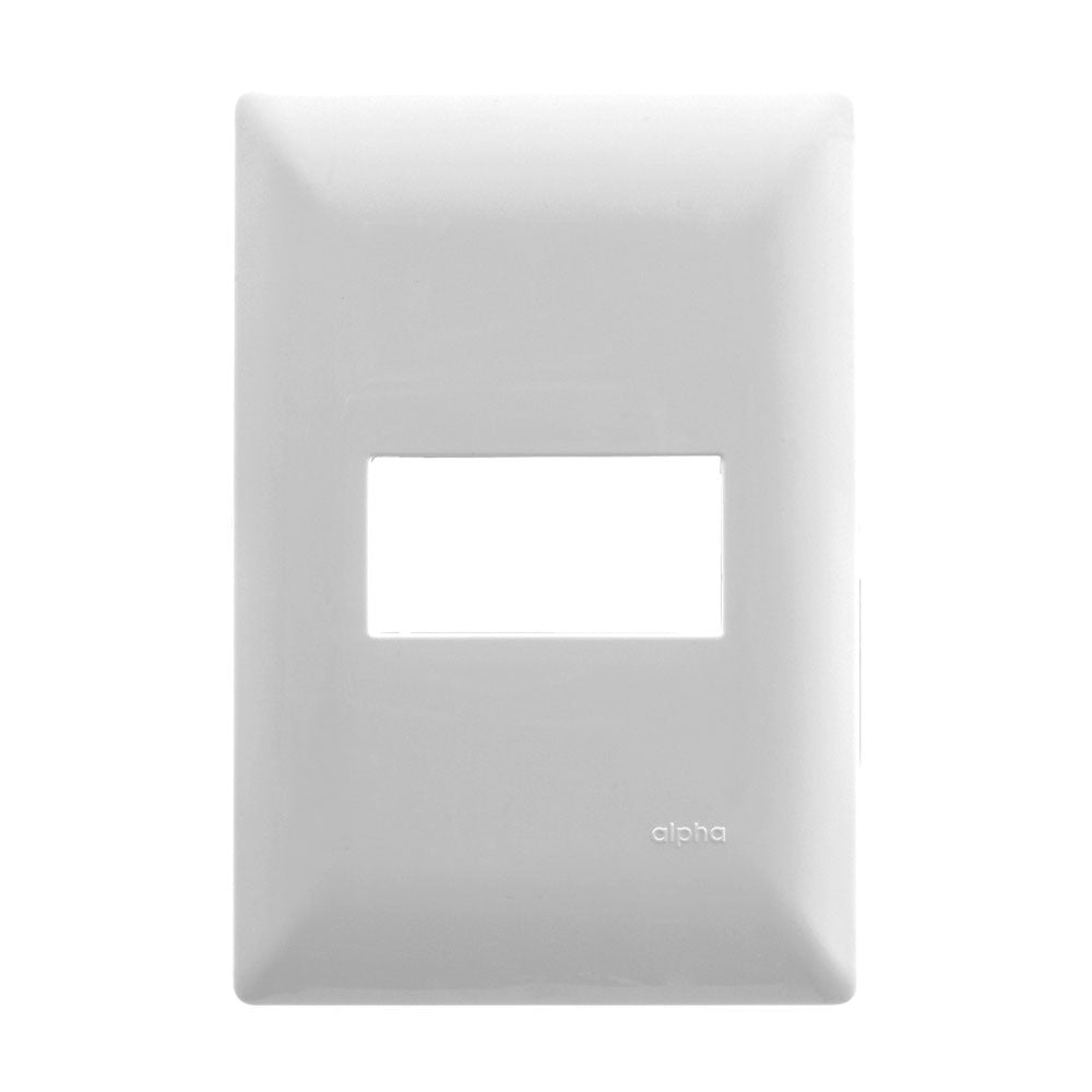 Estevez Placa Silver 1 Ventana con Pulsador de Timbre "Campana" 10A - Modelo E913SL1*E93107, Lexan®, 127V/250V - Luzdeco