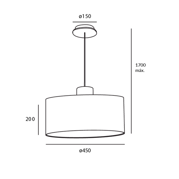 Lámpara Colgante LED Estevez Lampa EDE-0007-MAD - 15W, E26, Madera y Textil Beige -Luzdeco