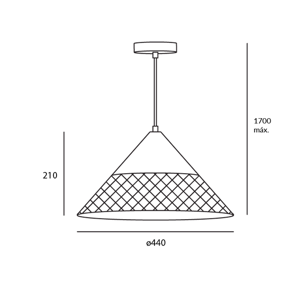 Lámpara Colgante LED Estevez Maya EDE-0011-NEG - 15W, E26, Acero, Negra