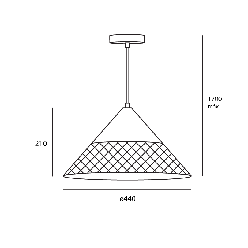 Lámpara Colgante LED Estevez Maya EDE-0011-NEG - 15W, E26, Acero, Negra