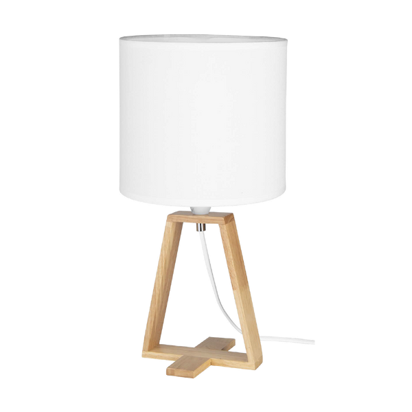 Lámpara de Mesa con Pantalla Estevez EDE-0020-BLA - Estilo Clásico, 15W, Base E26-Luzdeco