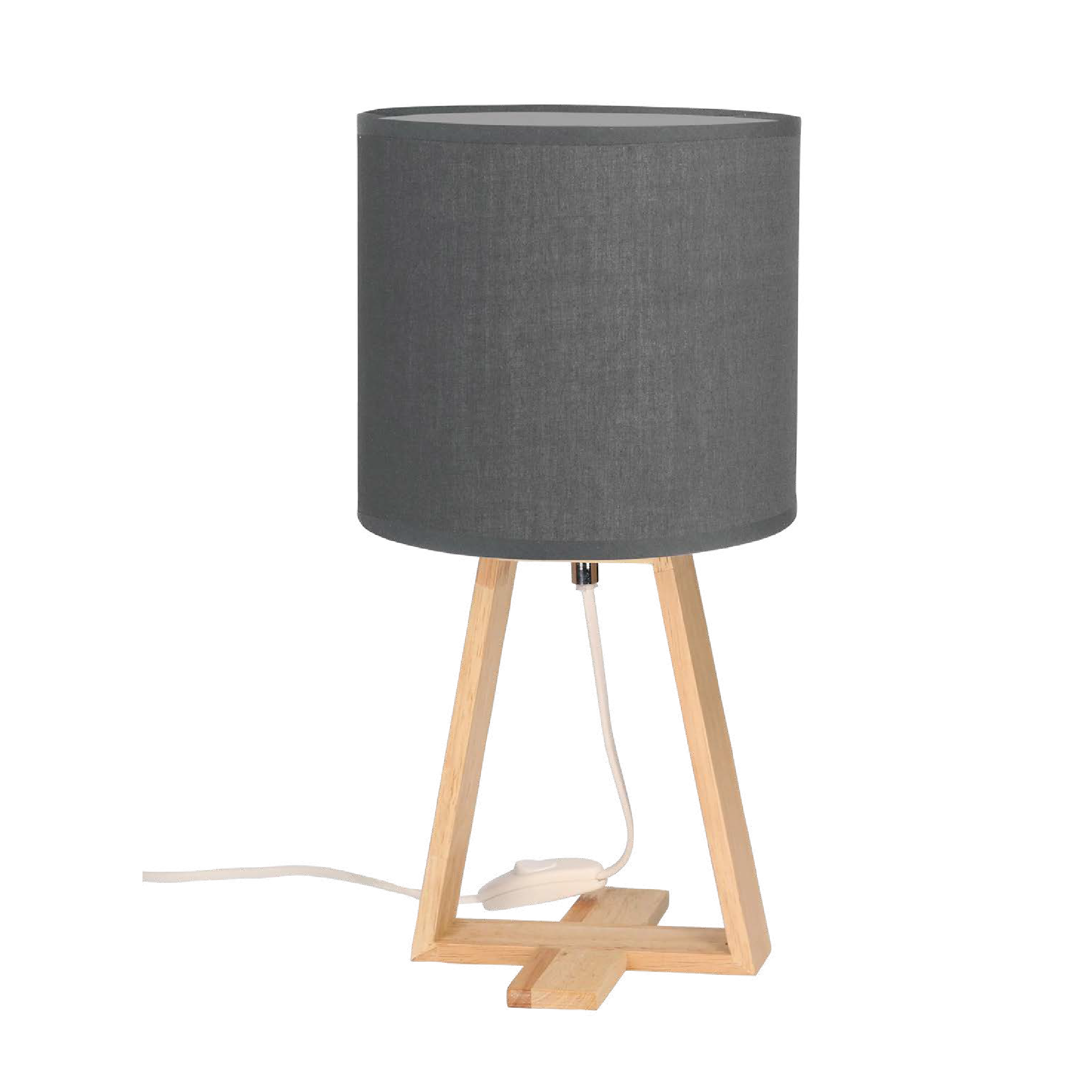 Lámpara de Mesa con Pantalla Estevez EDE-0020-GRI - Estilo Clásico, 15W, Base E26-Luzdeco