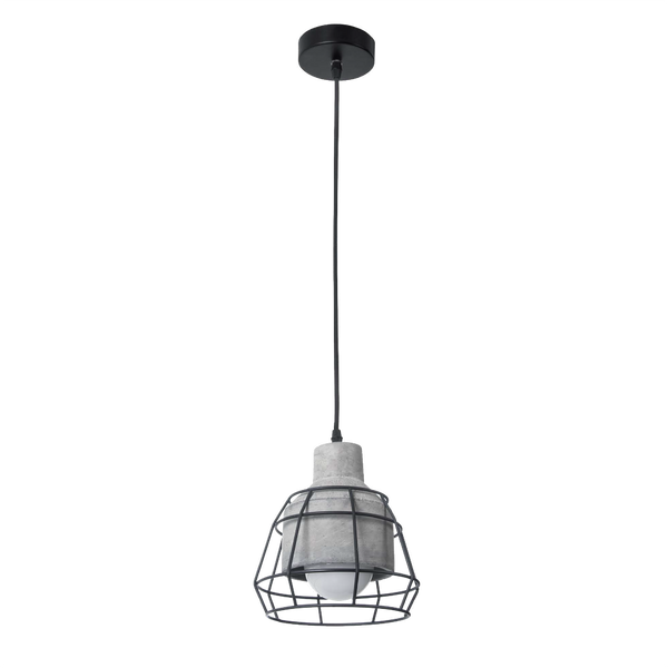 Lámpara Colgante Diseño Industrial Estevez King EDE-0265-CEM - 60W, E26, Cemento - Luzdeco