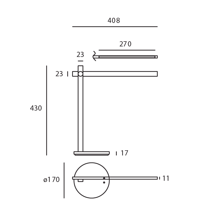 Lámpara LED de Escritorio Estevez EDE-0477-BLA - 5W, 3000K-6500K, Aluminio/Policarbonato- Luzdeco
