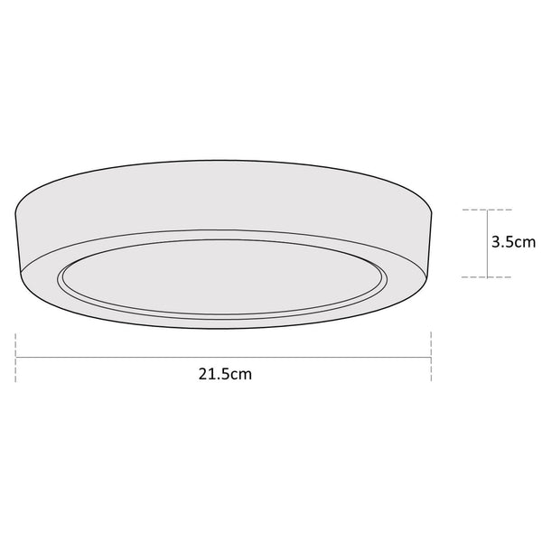 Estevez Plafón LED Sobresaliente WiFi 18W RGBW Drum Smart Ø225 mm, Modelo ES-39114-0-RGBW