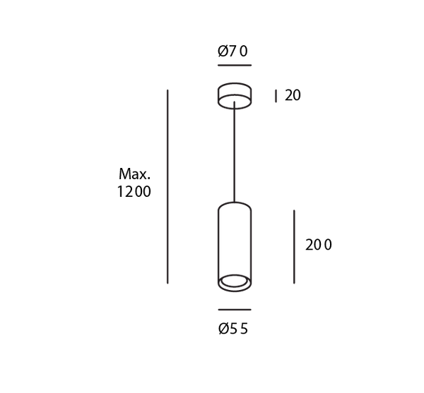 Lámpara Colgante LED Estevez Era ETC-0079-BLA - 8W, GU10, Aluminio, Negra - Luzdeco