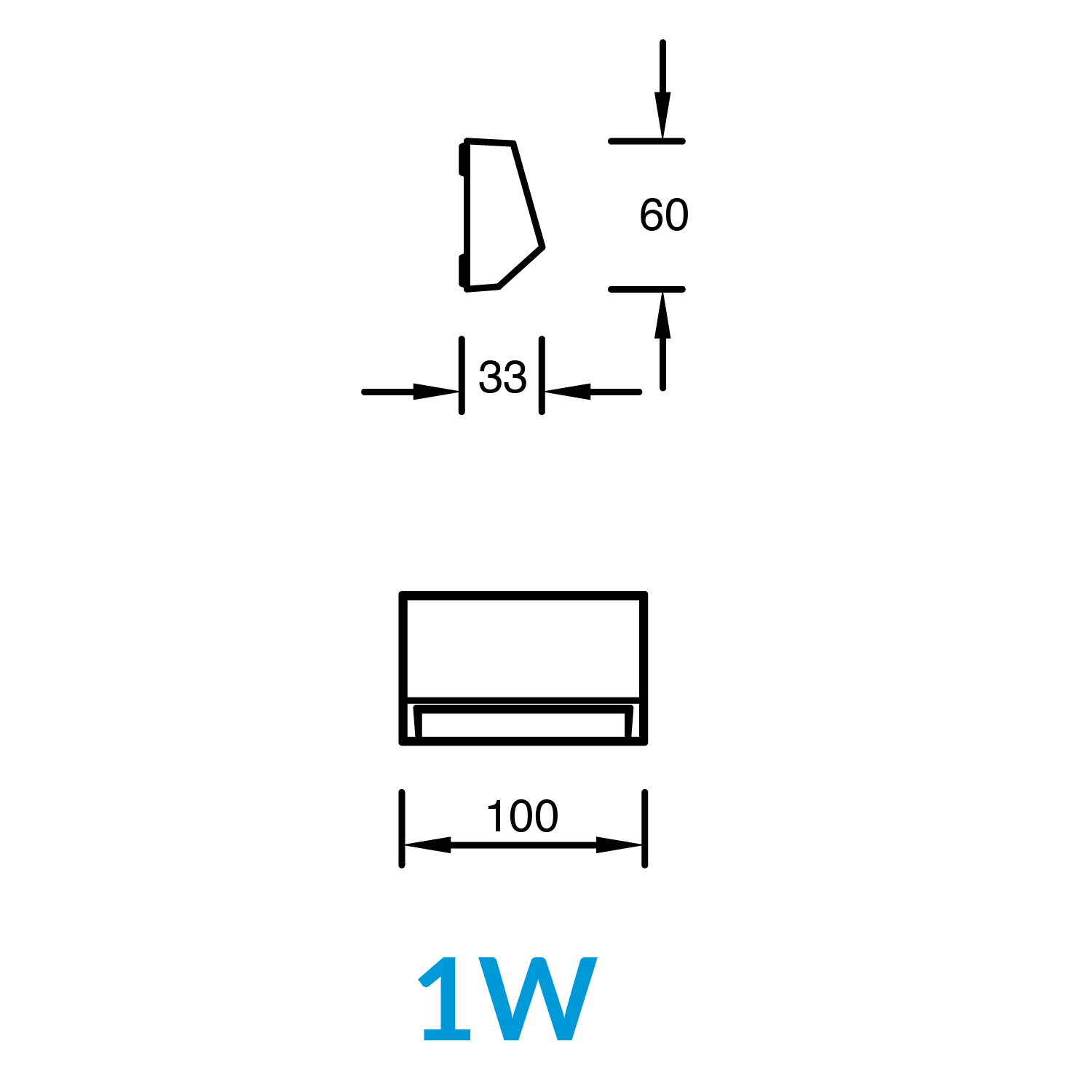 Luminario LED Estevez Negro 1.4W para Sobreponer en Muro Exterior | Apto Zonas Salinas | Incluye 3 Tapas | Modelo ETX-0126-NEG - Luzdeco