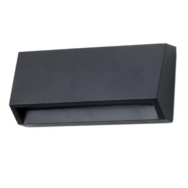 Luminario LED Estevez Negro 1.4W para Sobreponer en Muro Exterior | Apto Zonas Salinas | Incluye 3 Tapas | Modelo ETX-0126-NEG - Luzdeco
