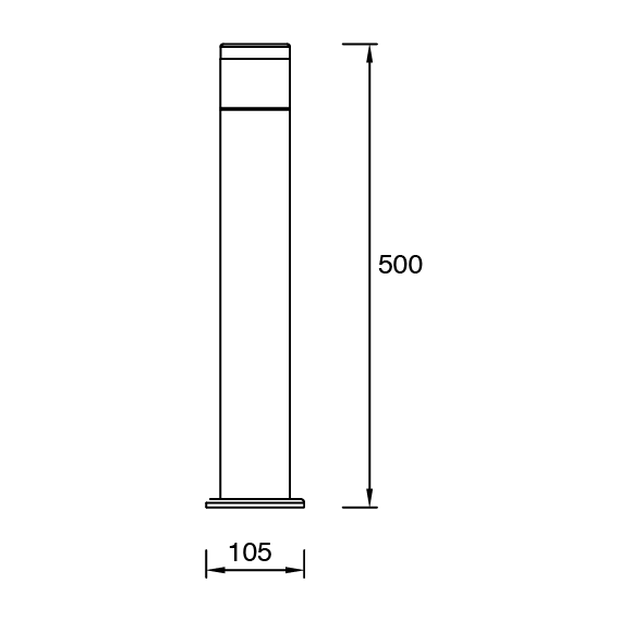 Estevez Luminario LED Tipo Baliza 6W 3000K ETX-0139-NEG - Iluminación Exterior Elegante- luzeco