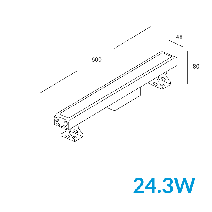 Estevez Luminario LED 24.3W 3000K Sobreponer Piso ETX-0160-ANT - Luz Cálida y Duradera- Luzdeco