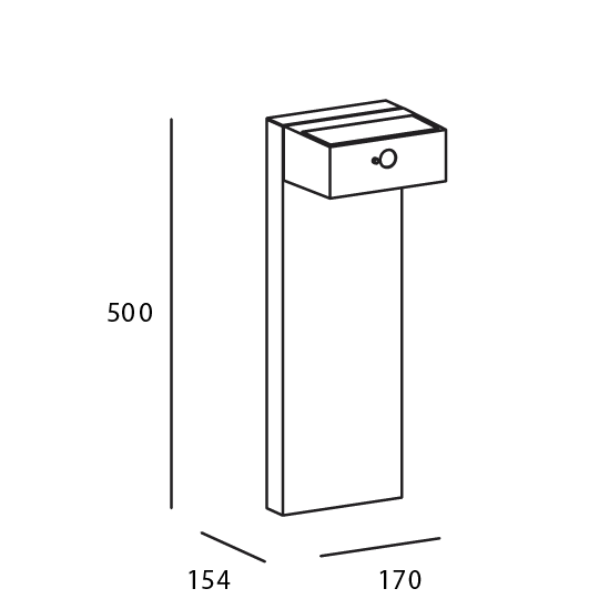 Estevez Luminario Solar LED Tipo Baliza 3W 3000K ETX-0172-ANT - Sensor y 24h Autonomía- Luzdeco