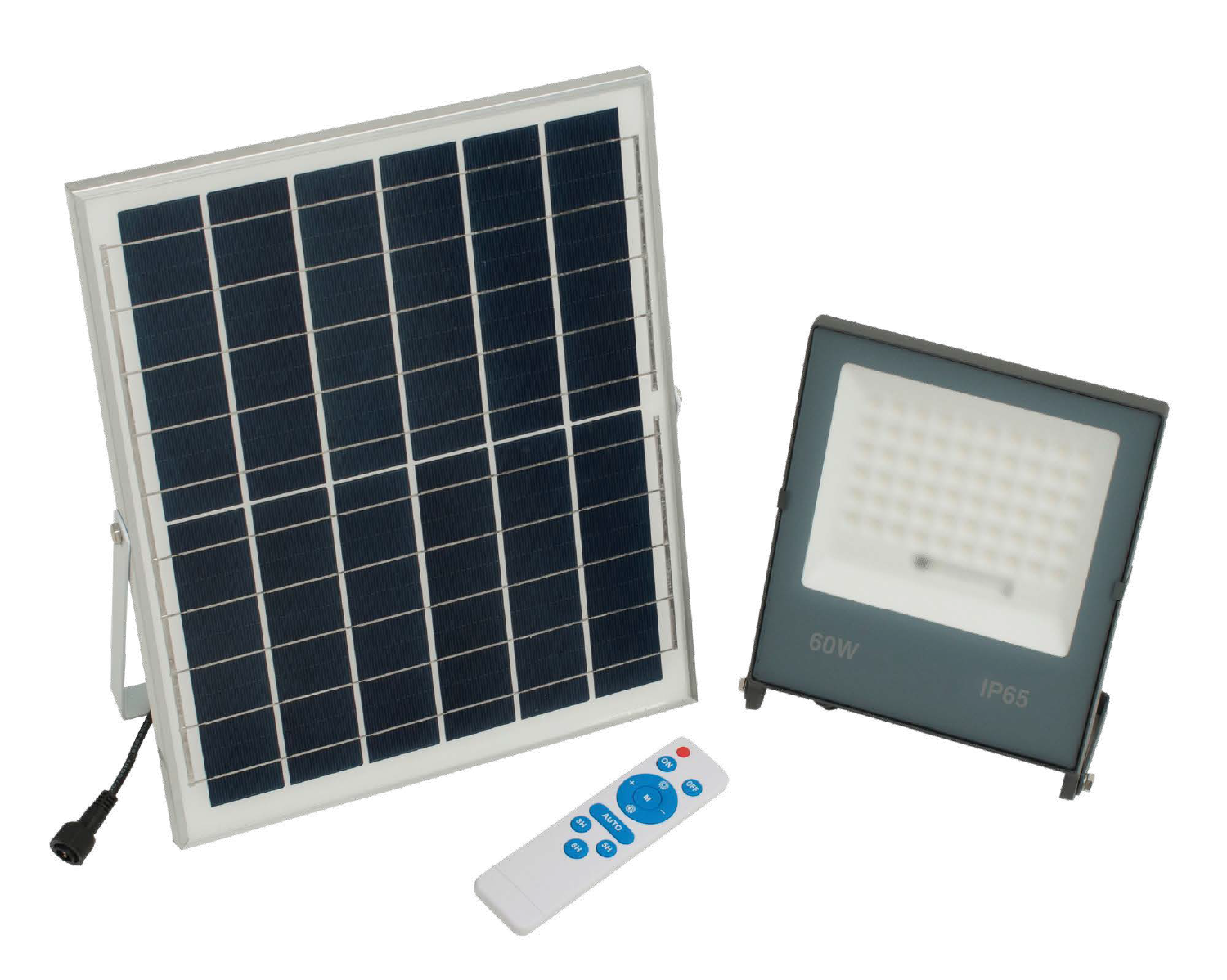 Lámpara Solar LED Estevez 60W con Panel Ajustable | Modelo ETX-0195-ANT | Iluminación Exterior IP65 Duradera - Luzdeco