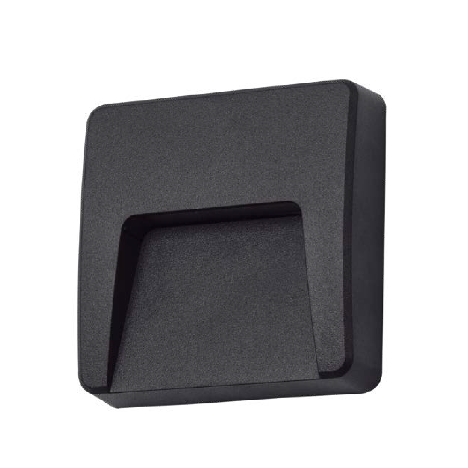 Luminario LED Estevez Negro 2.6W para Sobreponer en Muro Exterior | Apto Zonas Salinas | Incluye 2 Carátulas | Modelo ETX-0439-NEG - Luzdeco