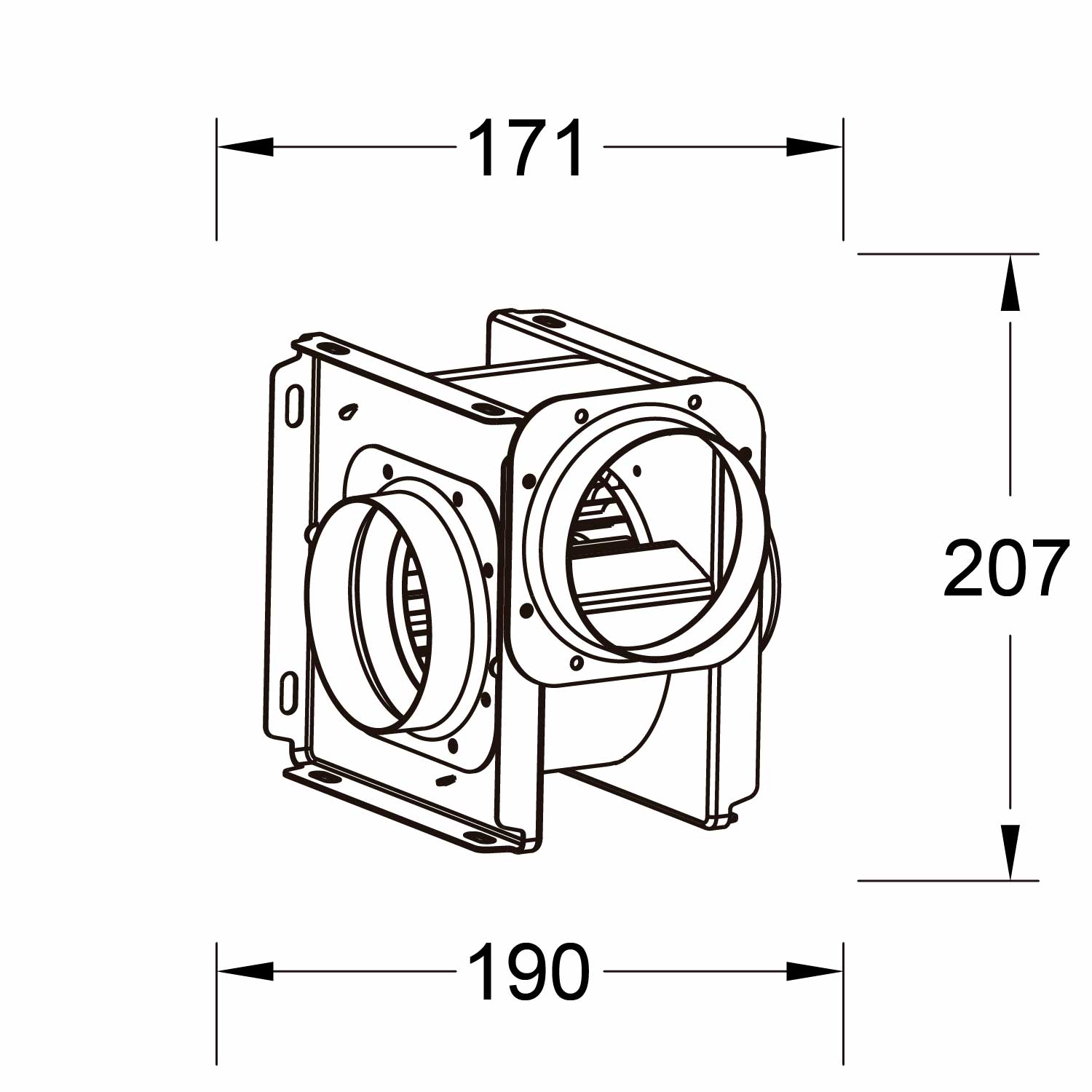 Estevez Extractor de Aire Centrífugo Vertical 4" (Modelo EVF-FF1015) - Blower Silencioso para Ductos - Luzdeco