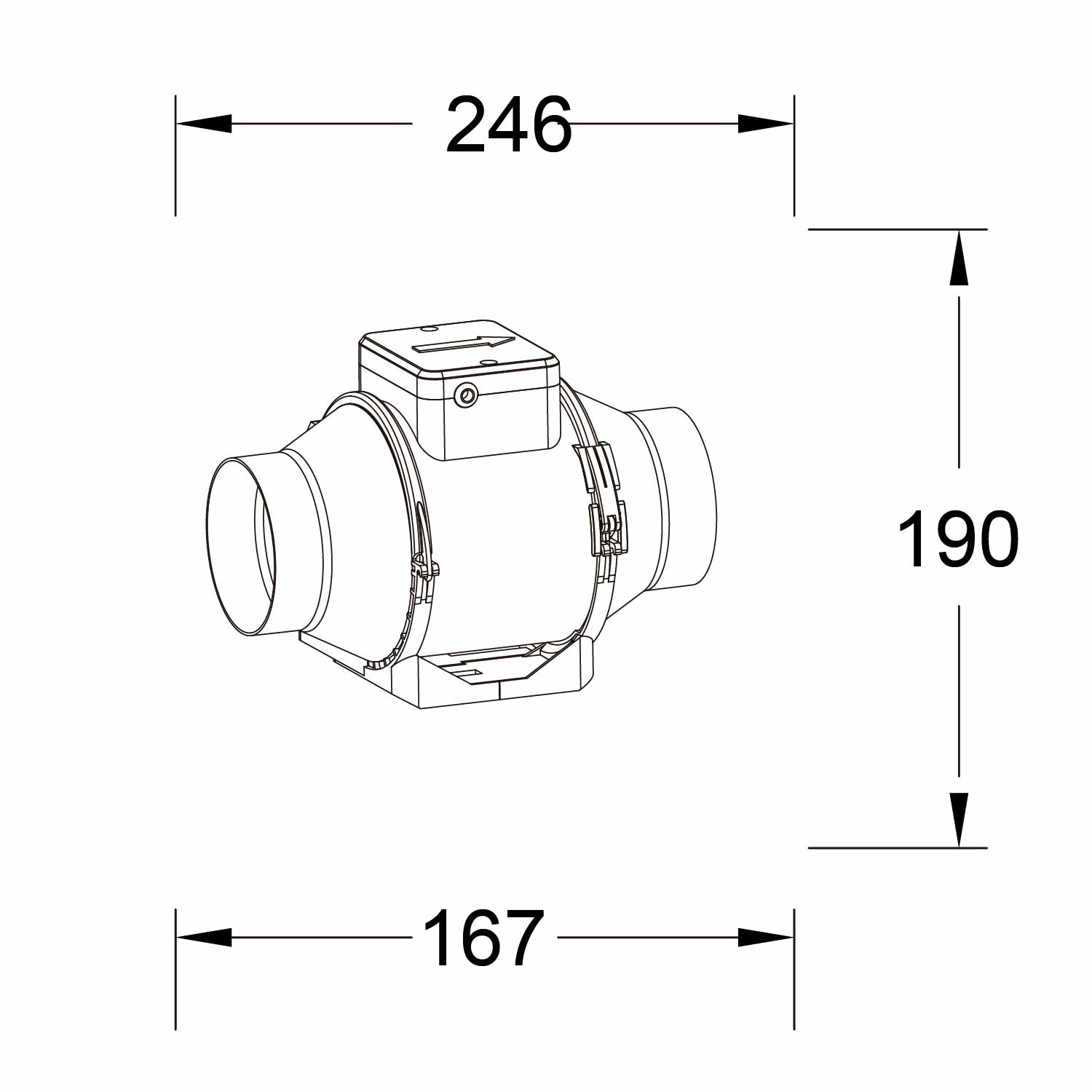 Estevez Extractor de Aire Centrífugo en Línea 4" (Modelo EVF-IC4) - Blower Silencioso y Potente - Luzdeco