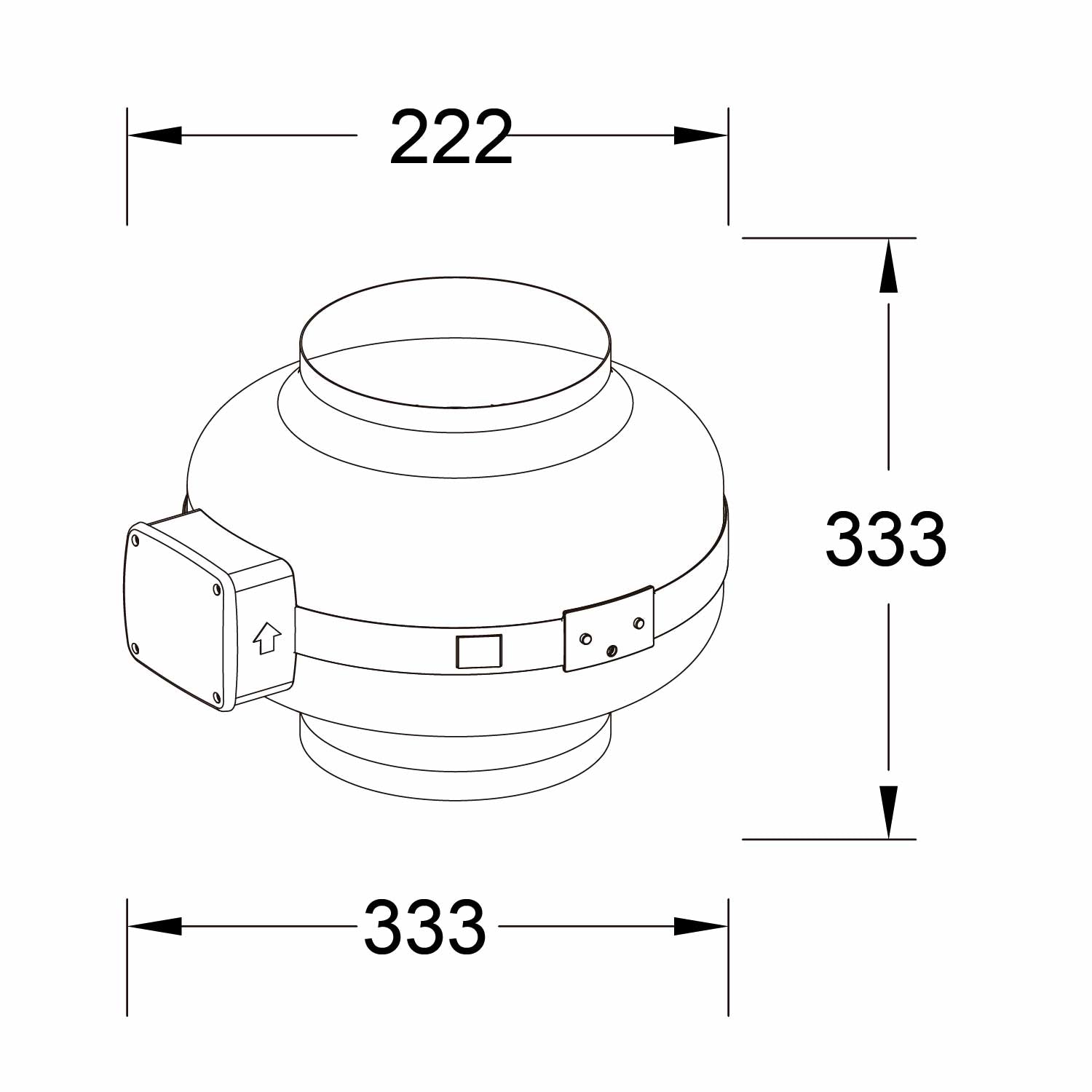 Estevez Extractor de Aire Centrífugo Metálico Azul 6" (Modelo EVF-ID6) - Blower Industrial Potente - Luzdeco