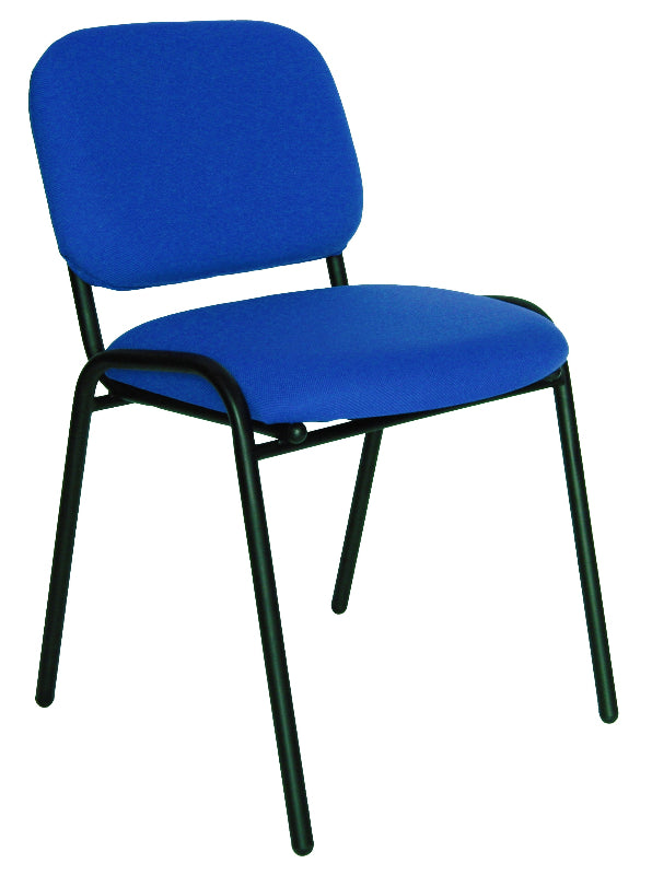 Offiho Set de 4 Sillas de Oficina para Visita Tapizada con Estructura de Acero, Modelo ECOVISITA