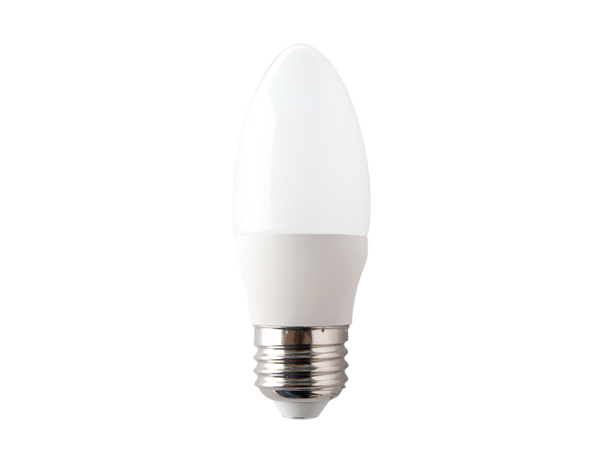 Ipsa Pack de 4 Focos LED 4W Base E26 Luz Cálida 3000K / Luz Fría 6500K Tipo Vela, Modelo LED-VE26