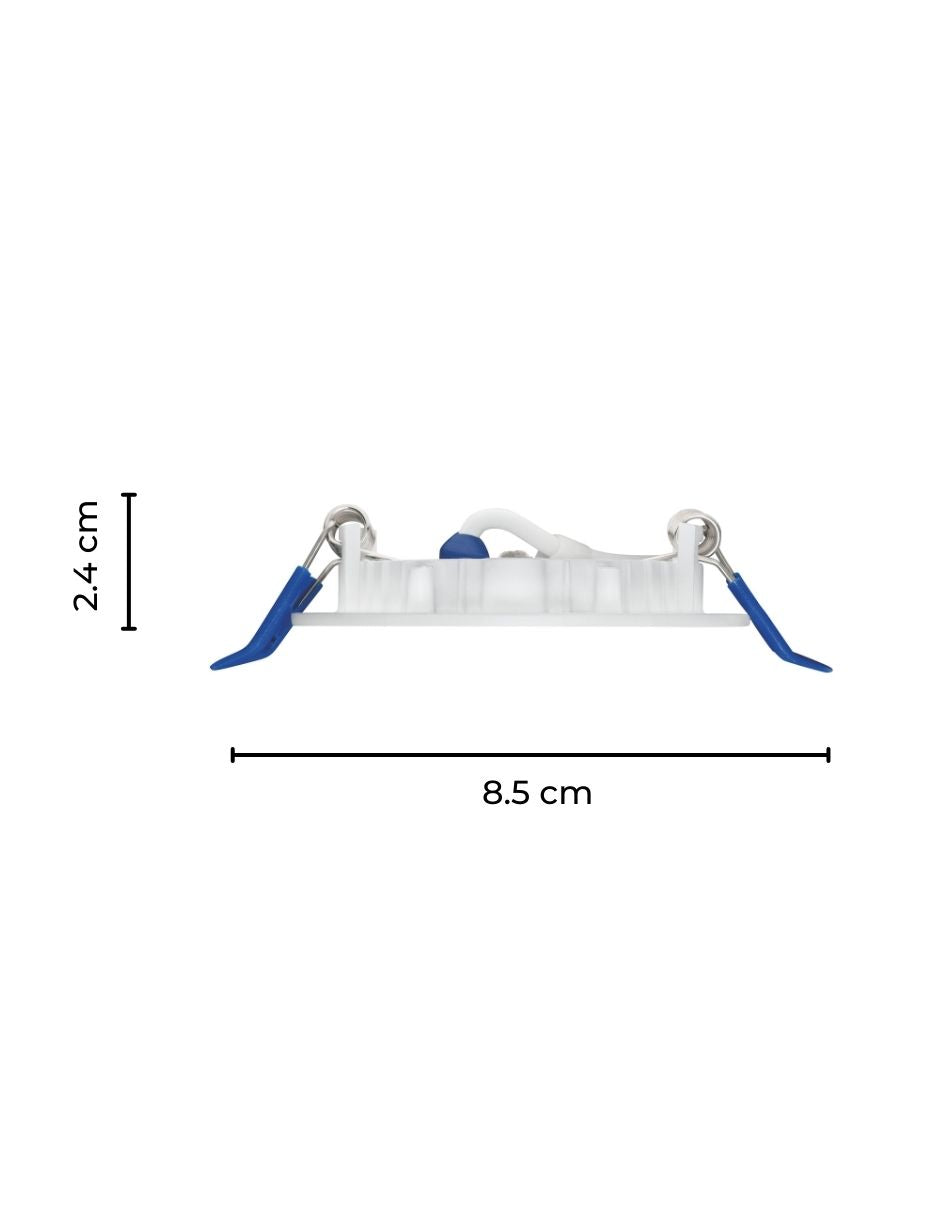 Estevez Pack de 3 Luminarios Empotrables LED de 3W 4000K Blanco, Modelo Flat