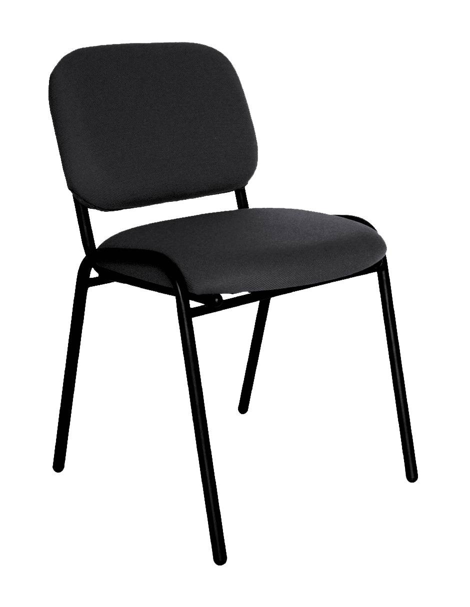 Offiho Set de 4 Sillas de Oficina para Visita Tapiz Personalizable con Estructura de Acero, Modelo ECOVISITA