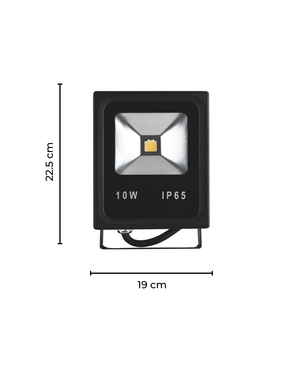 Estevez Luminario proyector LED 10W 3000K, Modelo ETX-0113-NEG