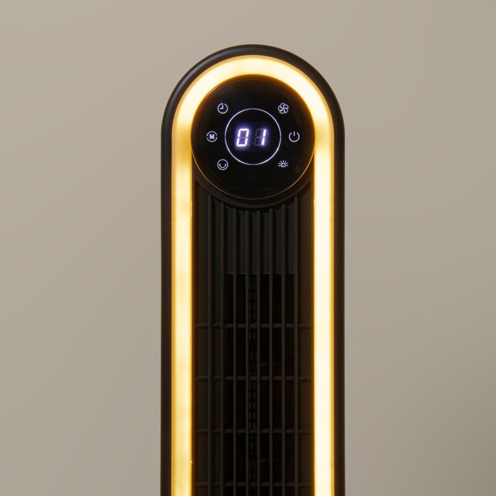 Narvik Ventilador de Torre 42" Silencioso de 60W con Luz, Control Remoto y Panel Touch, Modelo NA5042