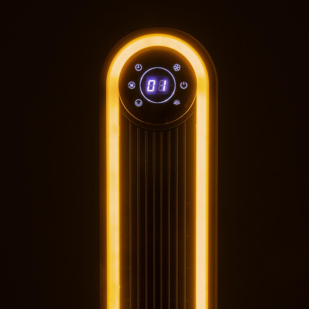 Narvik Ventilador de Torre 42" Silencioso de 60W con Luz, Control Remoto y Panel Touch, Modelo NA5042