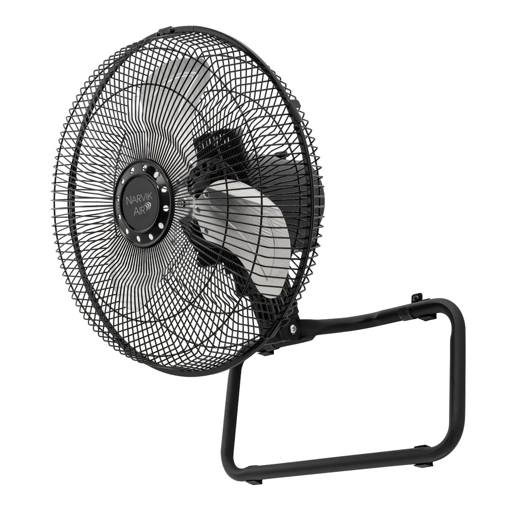 Narvik NA1012 Ventilador de 12" Industrial 2 en 1: Piso y Pared 55W con Aspas de Aluminio Oscilación de 90°