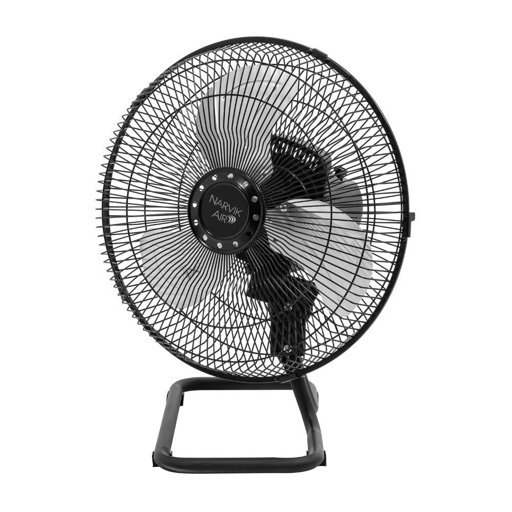 Narvik NA1012 Ventilador de 12" Industrial 2 en 1: Piso y Pared 55W con Aspas de Aluminio Oscilación de 90°