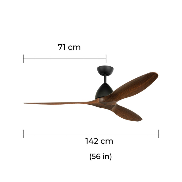 Coolfan Ventilador de Techo 56" con 3 Aspas para Exterior, Modelo Woody