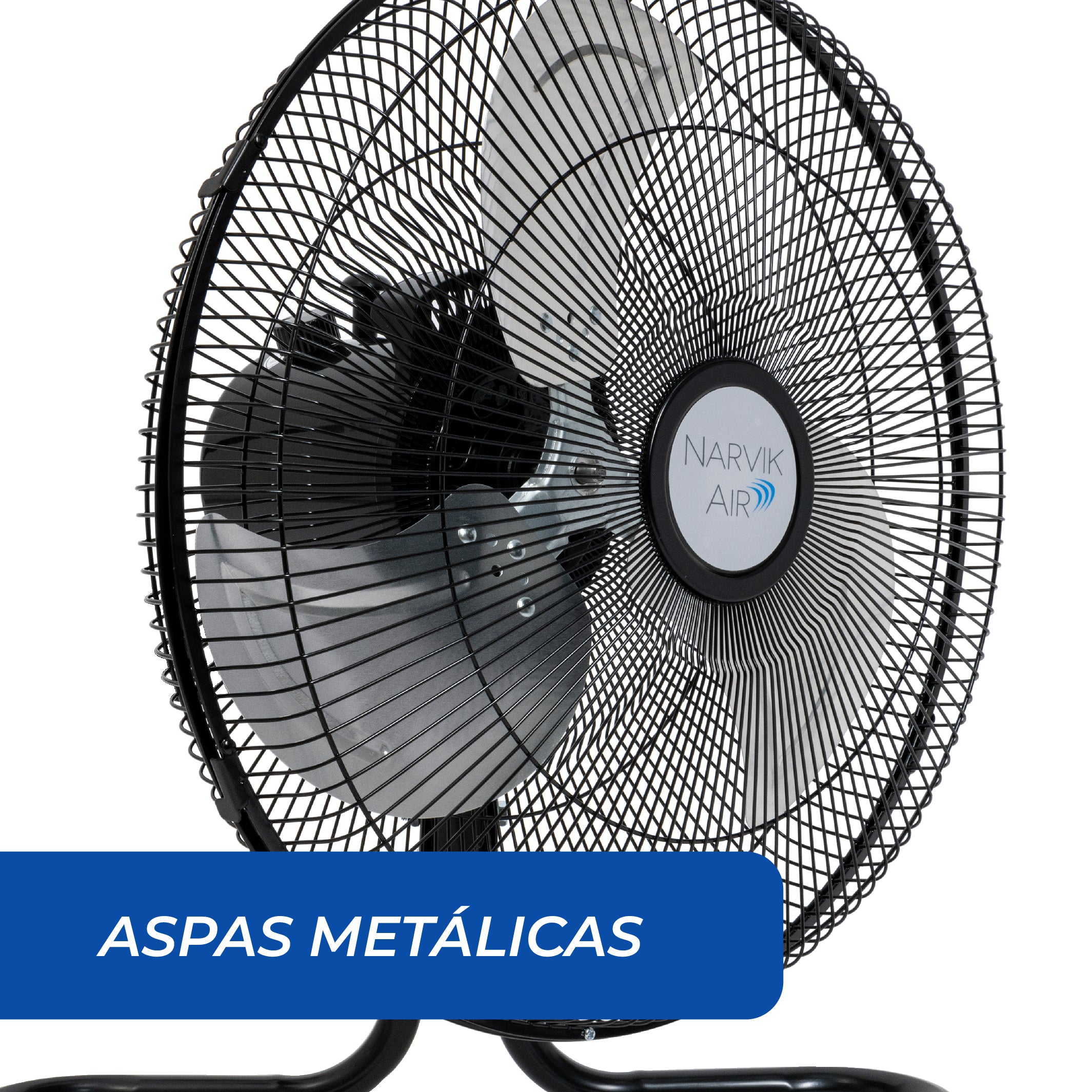 Narvik Ventilador de 16" Industrial 2 en 1: Piso y Pared Oscilatorio 55W con Aspas de Aluminio, Modelo NA1016 / NA-OF16