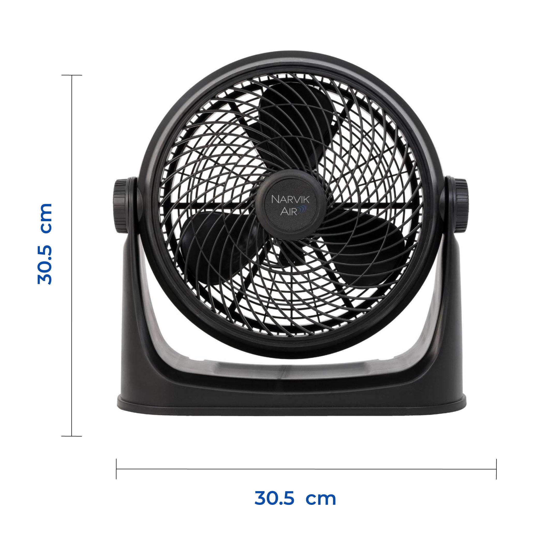 Narvik Ventilador de 12" 2 en 1: Piso y Pared 88W Silencioso con Aspas Plásticas, Modelo NA2012
