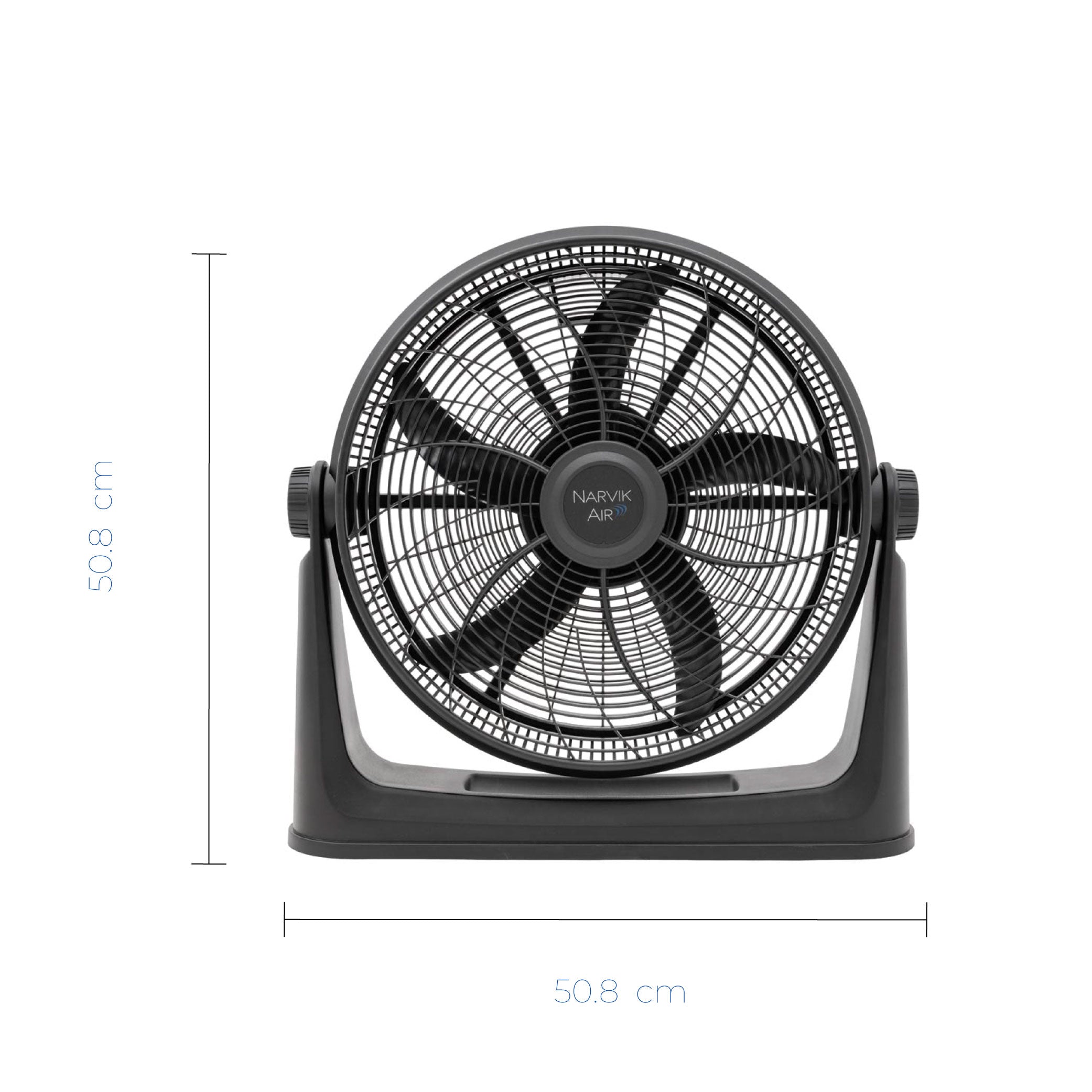 Narvik Ventilador de 20" 2 en 1: Piso y Pared 130W Silencioso con Aspas Plásticas, Modelo NA2020