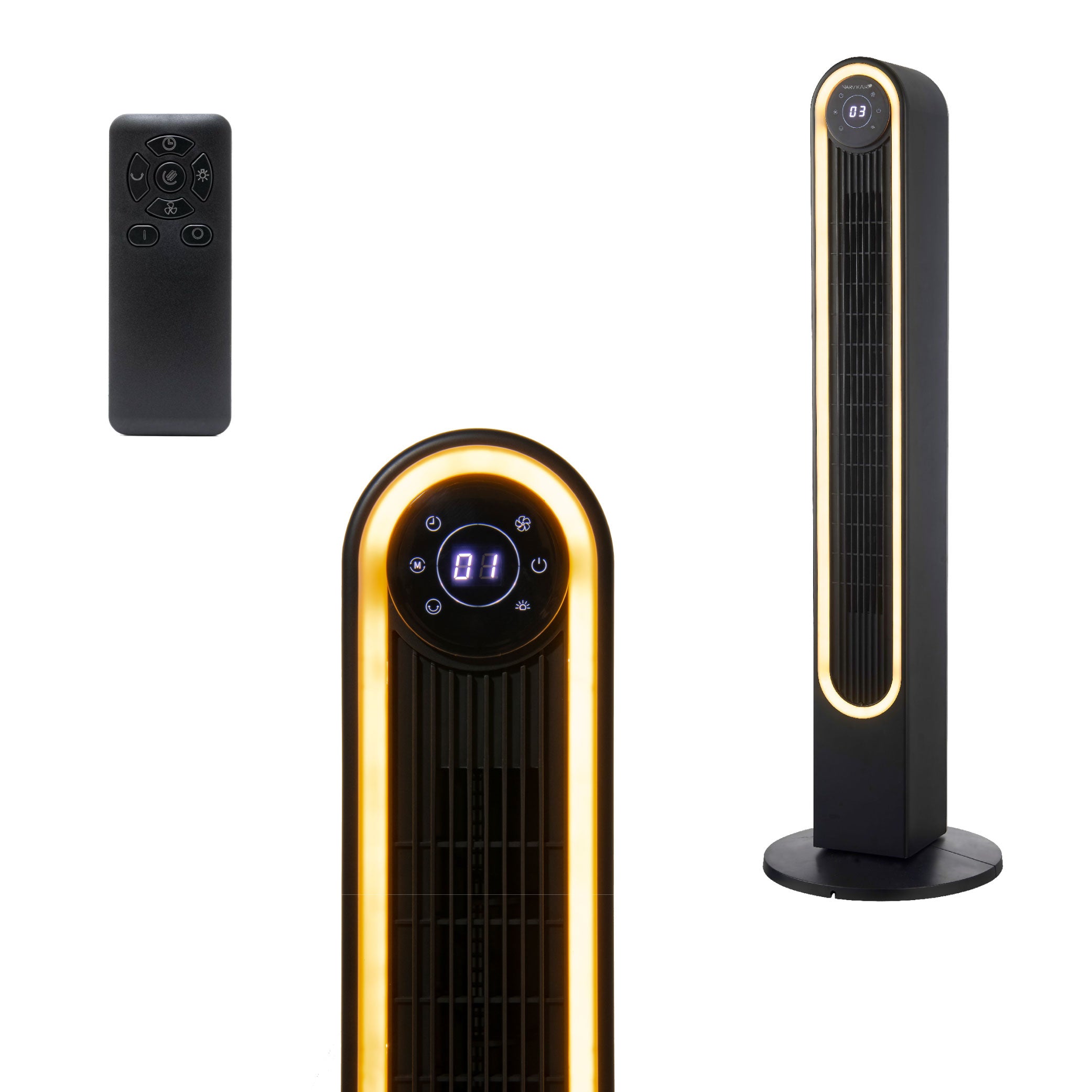 Narvik Ventilador de Torre 42" Silencioso de 60W con Luz, Control Remoto y Panel Touch, Modelo NA5042