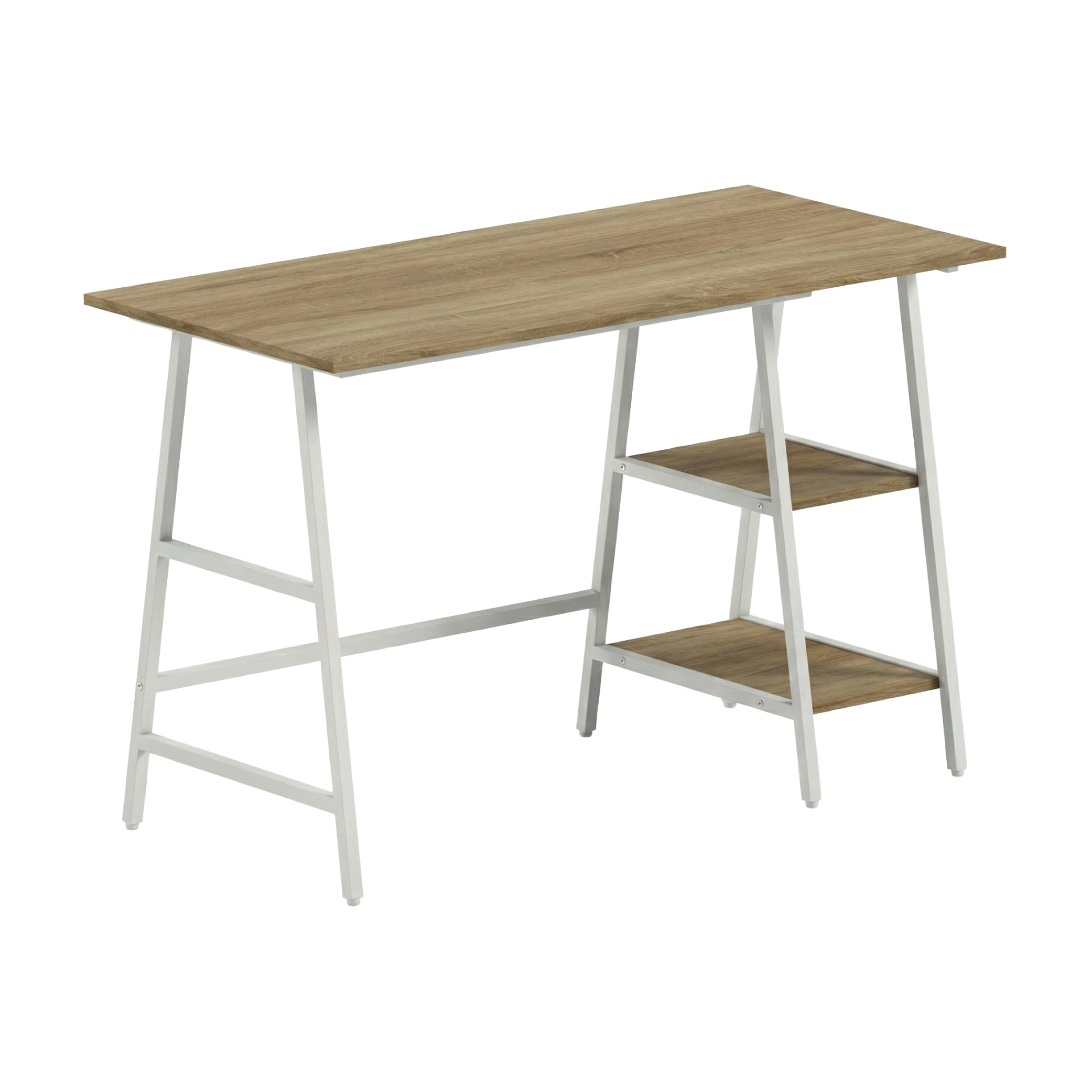 Offiho Escritorio de Oficina para Home Office con Estructura Metálica y Almacenamiento, Modelo 2240183