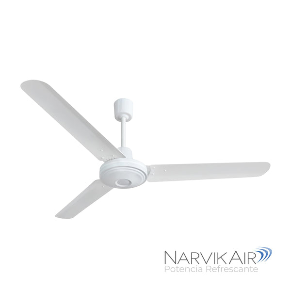Narvik Ventilador de Techo de 56" Con 3 Aspas de Aluminio con Control de Pared para Uso Industrial, Modelo NA3031