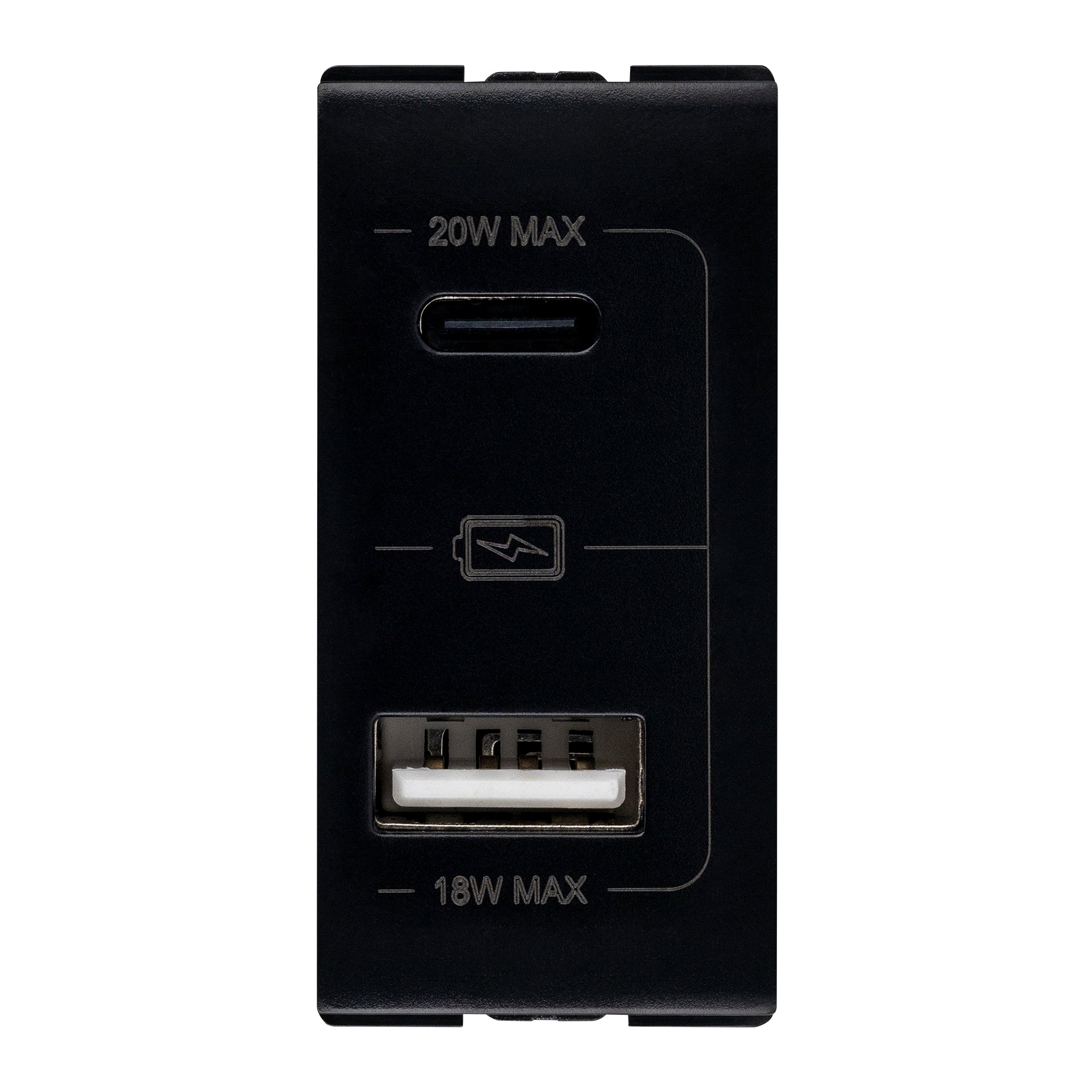 Estevez Cargador USB A+C PD/QC 20W 1 Módulo Origen Niessen, Modelo N0185.3