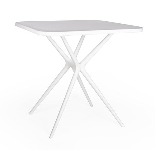 Offiho Mesa de Comedor Cuadrada de Polipropileno con Protección UV, Resistente a Exteriores, Modelo Tonnati OHM-16