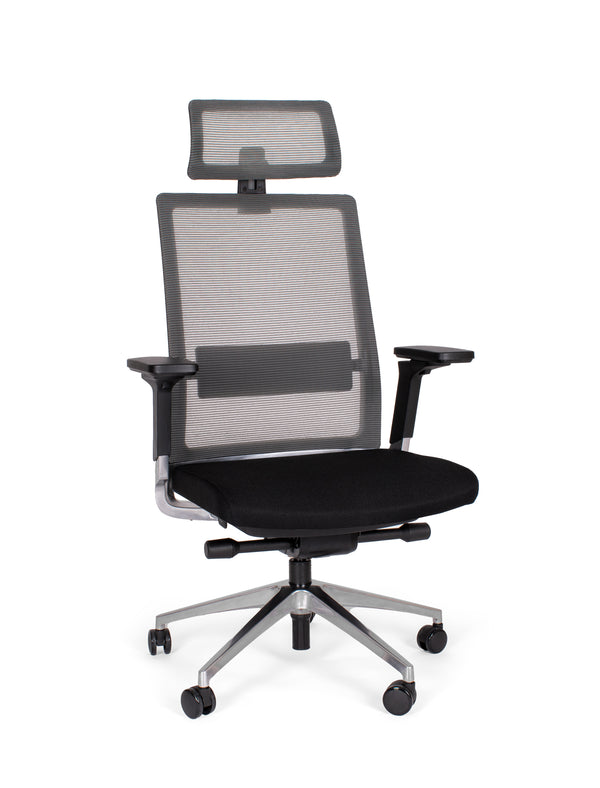 Offiho Black Silla de Oficina Ergonómica Reclinable con Altura Ajustable, Modelo OHE45-SNAP